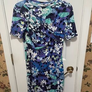 Peter Pilotto Blue and Green Floral Mini Dress